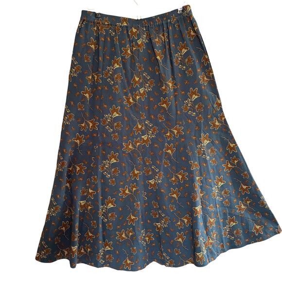 NWOT Toad & Co Skirt Manzana Pull-on Midi Women S Button 100% Organic Cotton 90s - Picture 3 of 16